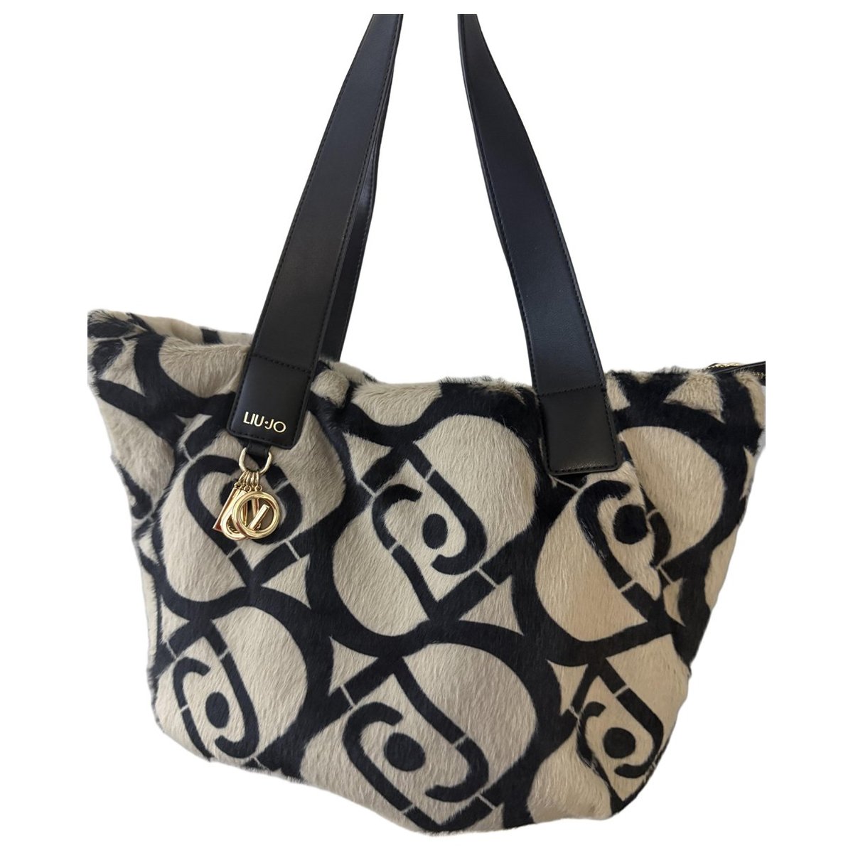 Faux fur tote