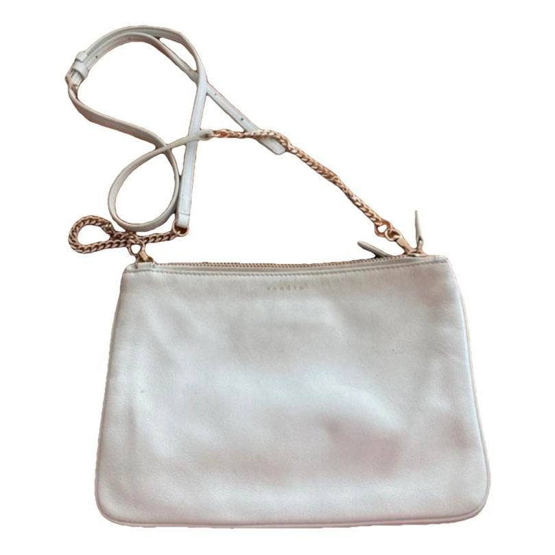 Leather clutch bag