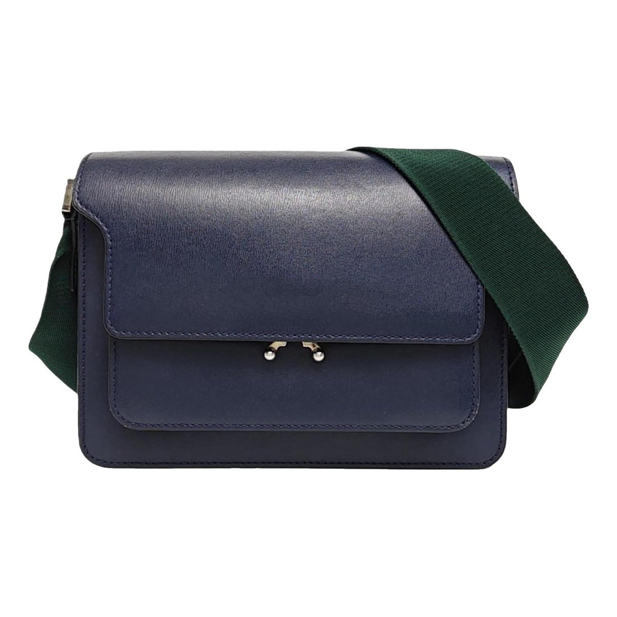 Trunk leather crossbody bag