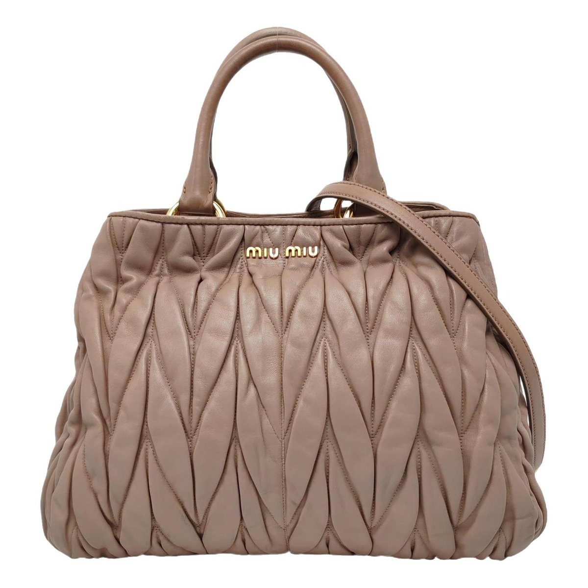 Miu Wander leather crossbody bag