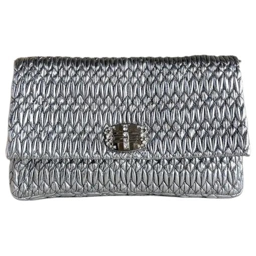 Miu Crystal leather handbag