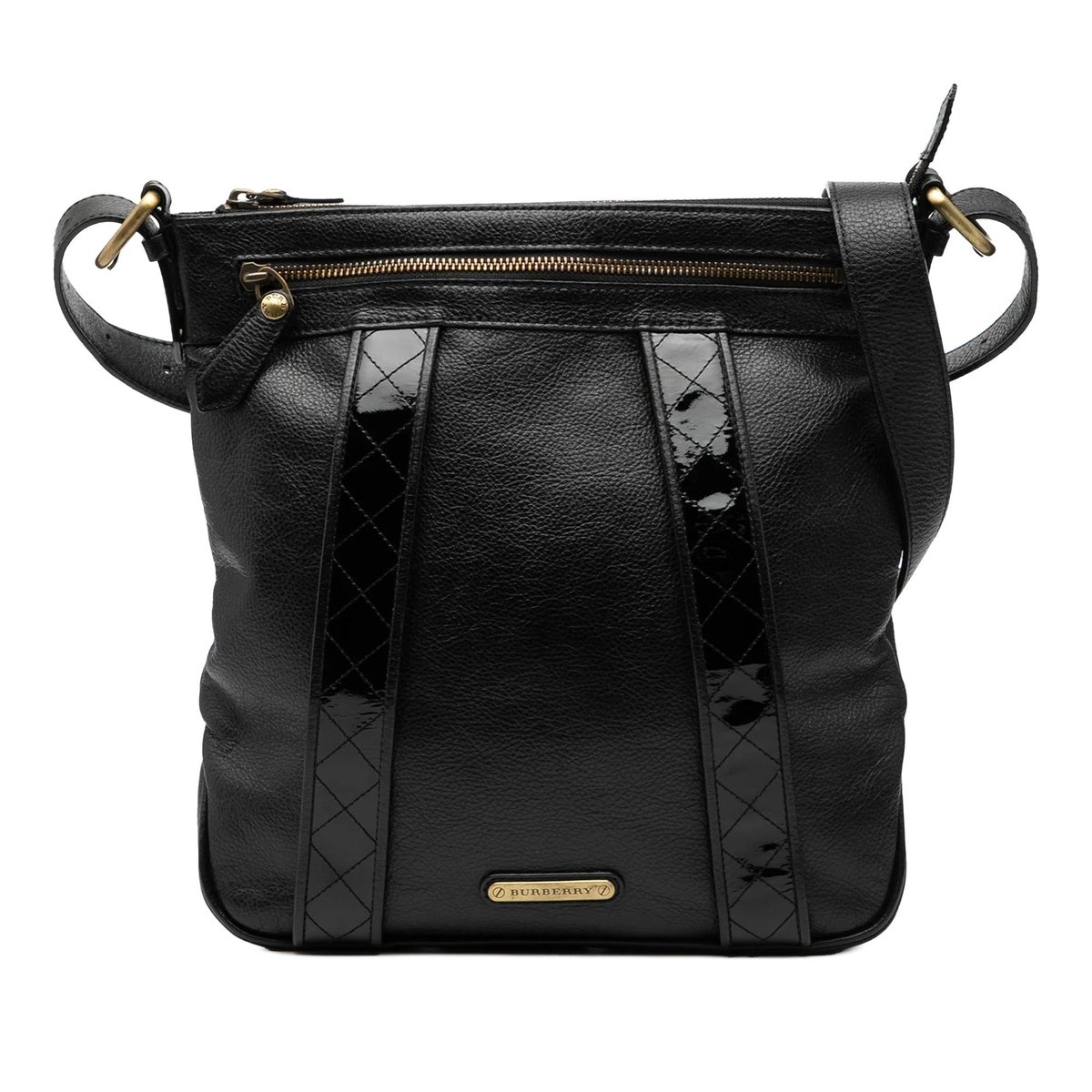 Pocket leather crossbody bag