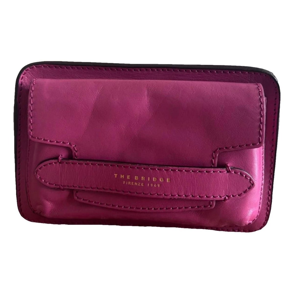 Leather clutch bag