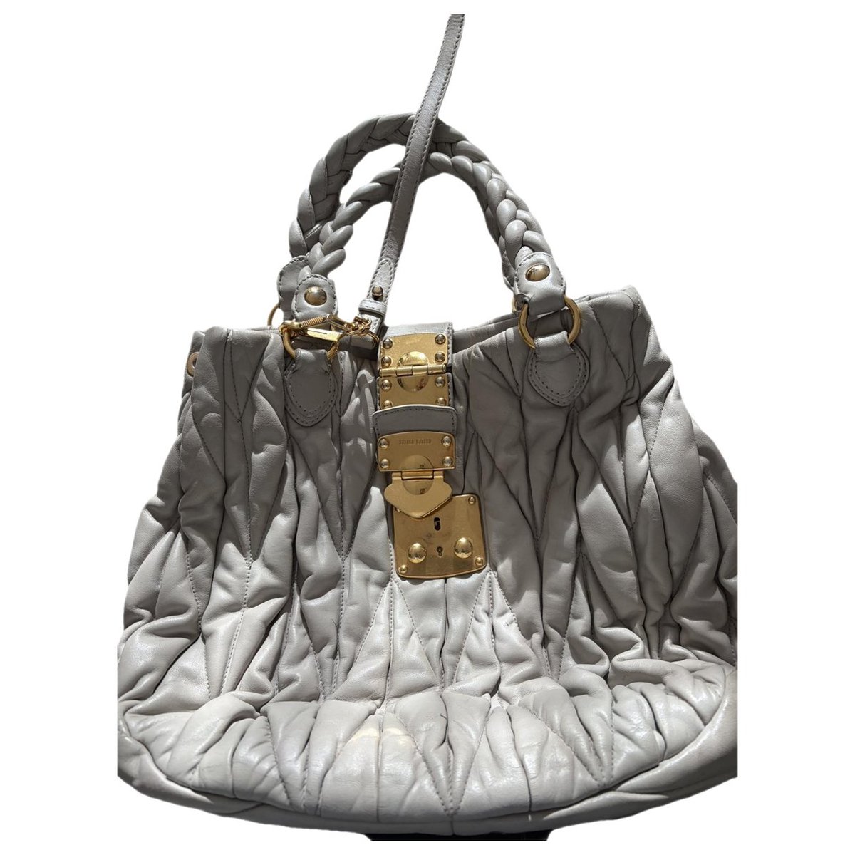 Coffer leather crossbody bag