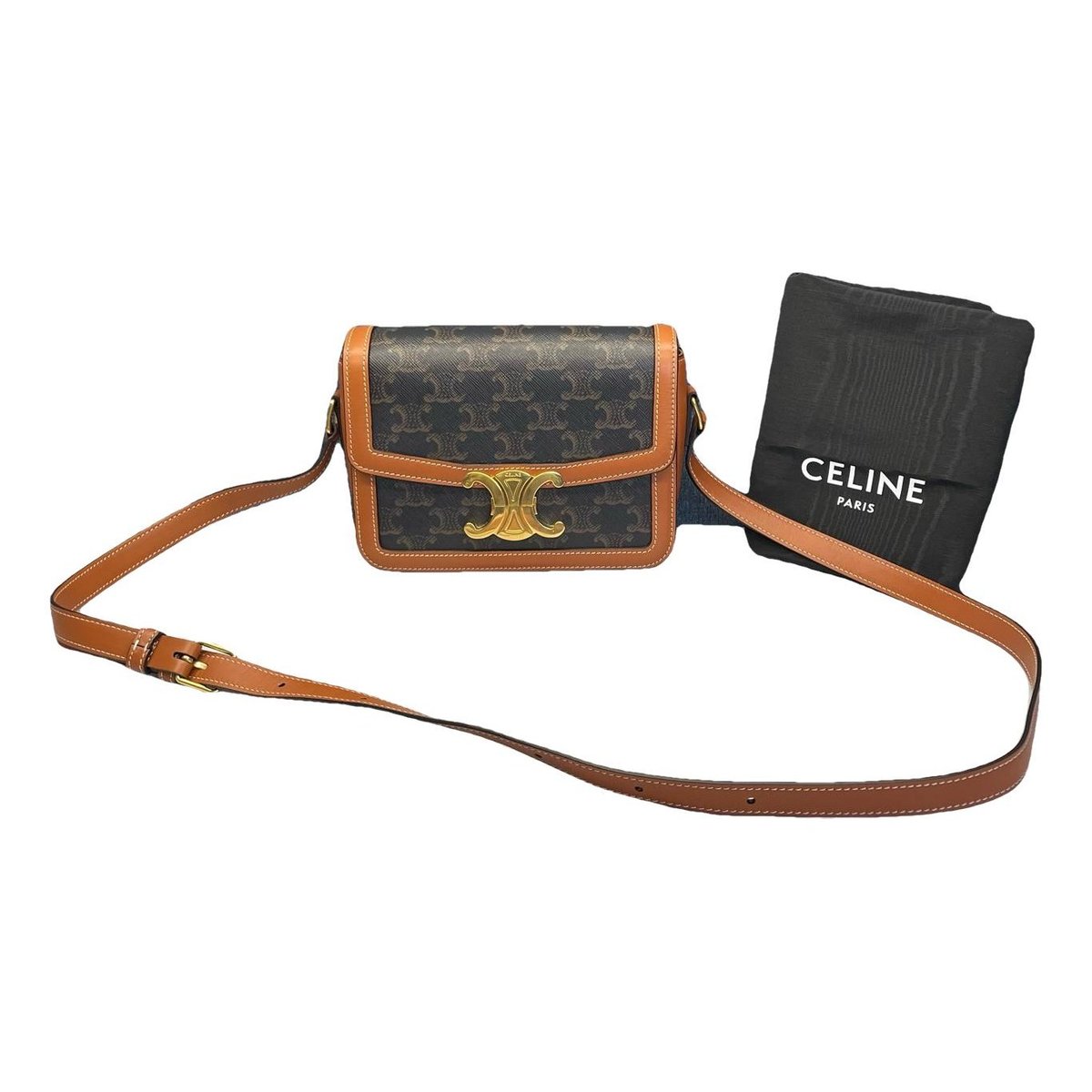 Triomphe leather handbag