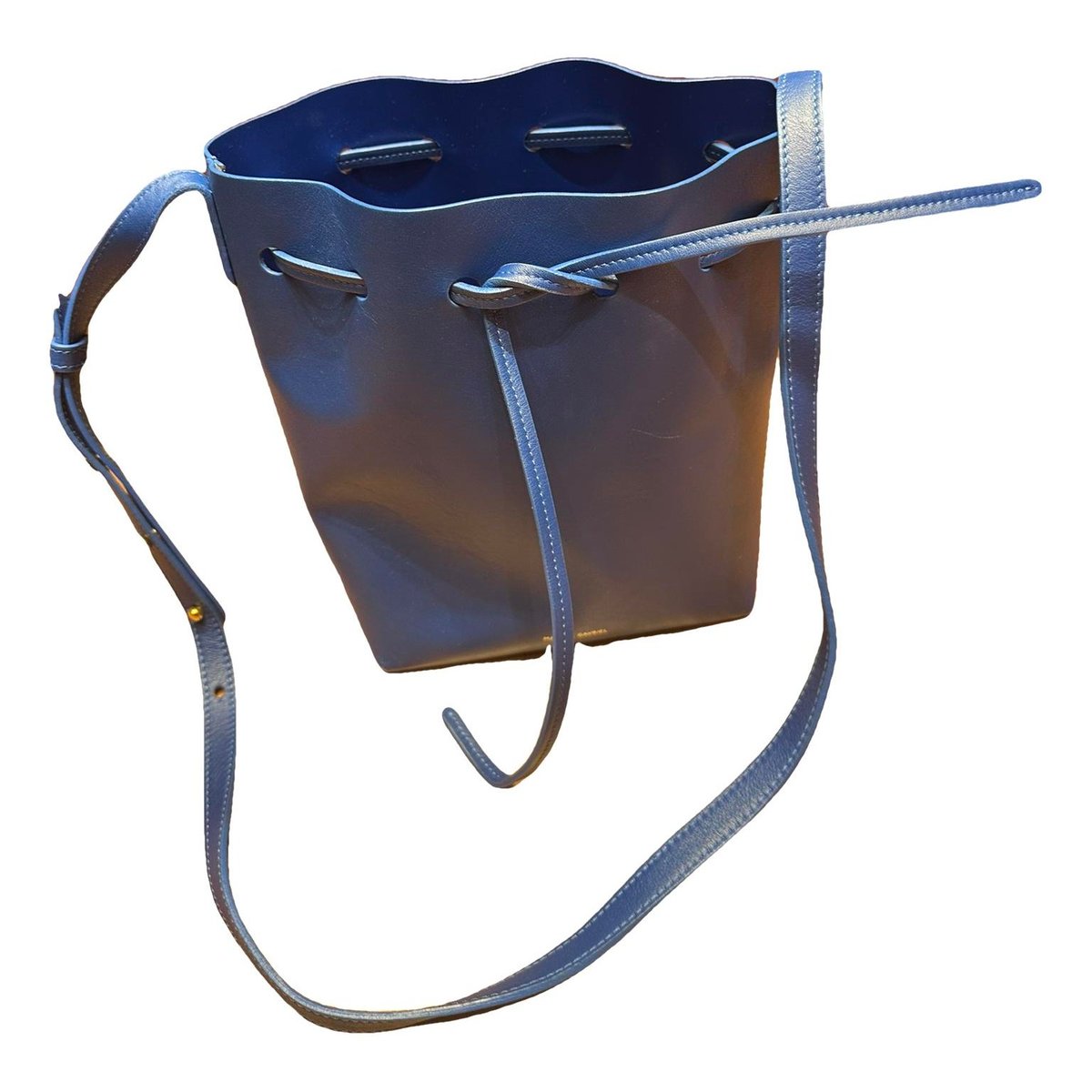 Bucket leather handbag