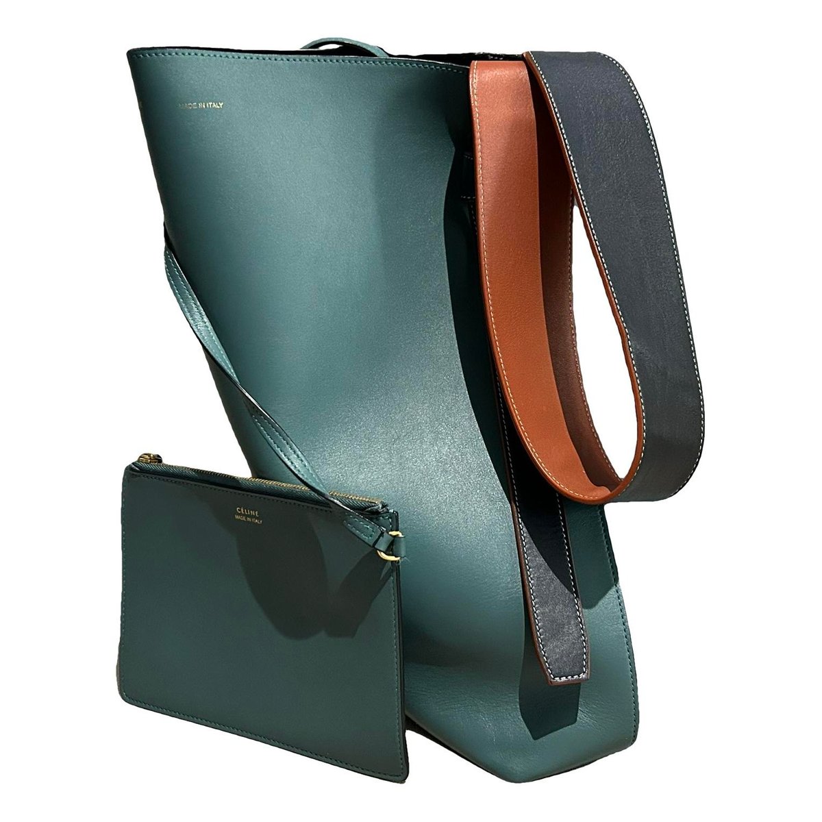 Twisted leather tote