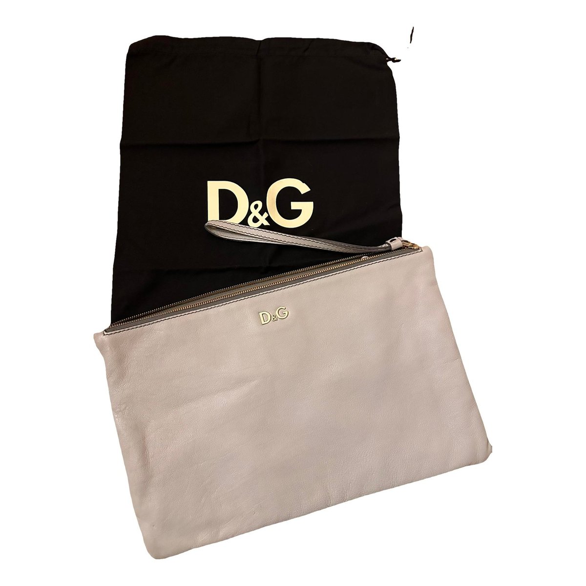 Leather clutch bag