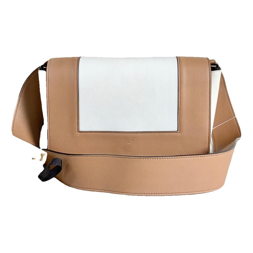 Frame leather handbag