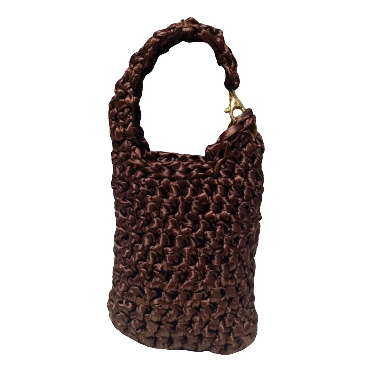 Crochet silk mini bag