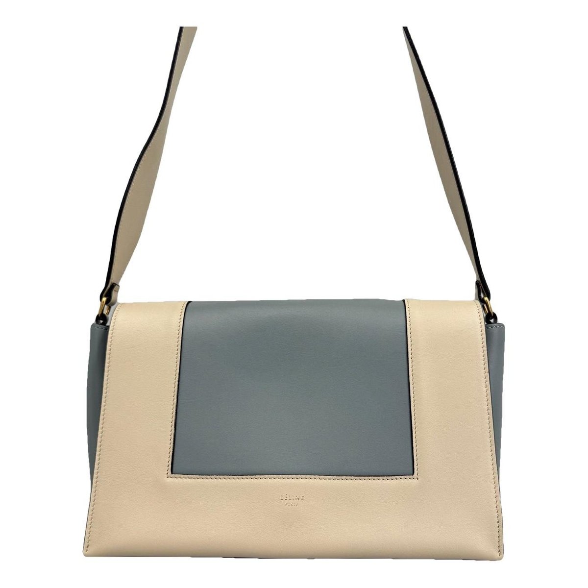 Frame leather handbag