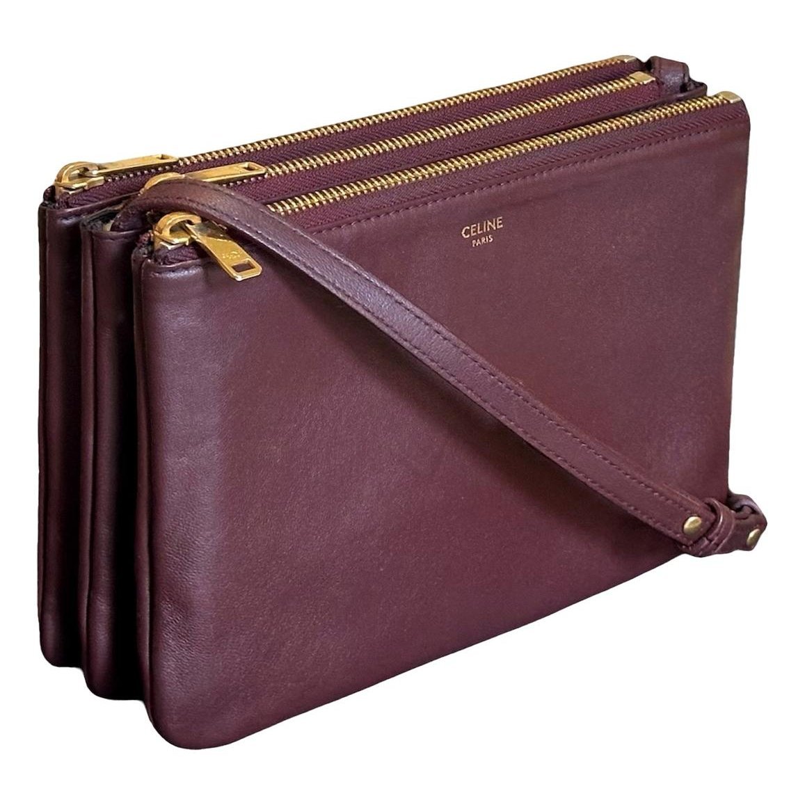 Trio leather crossbody bag