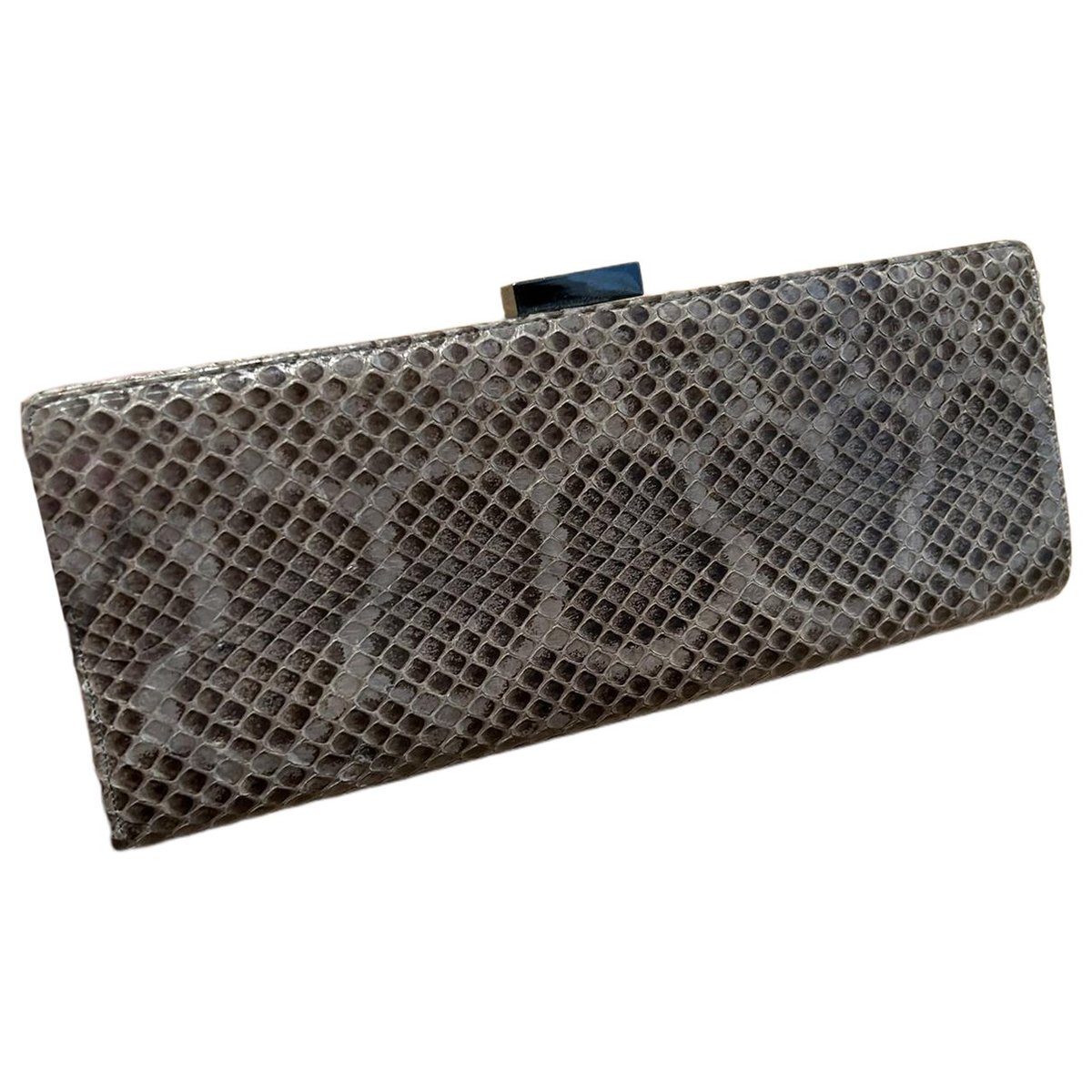 Leather clutch bag