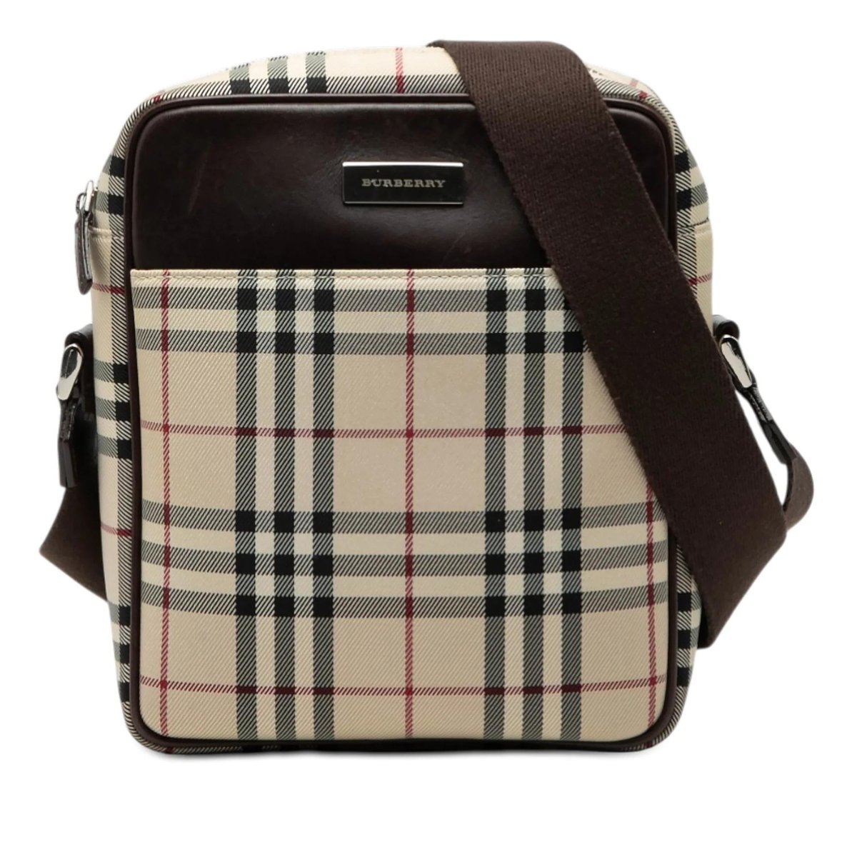 Pocket leather handbag