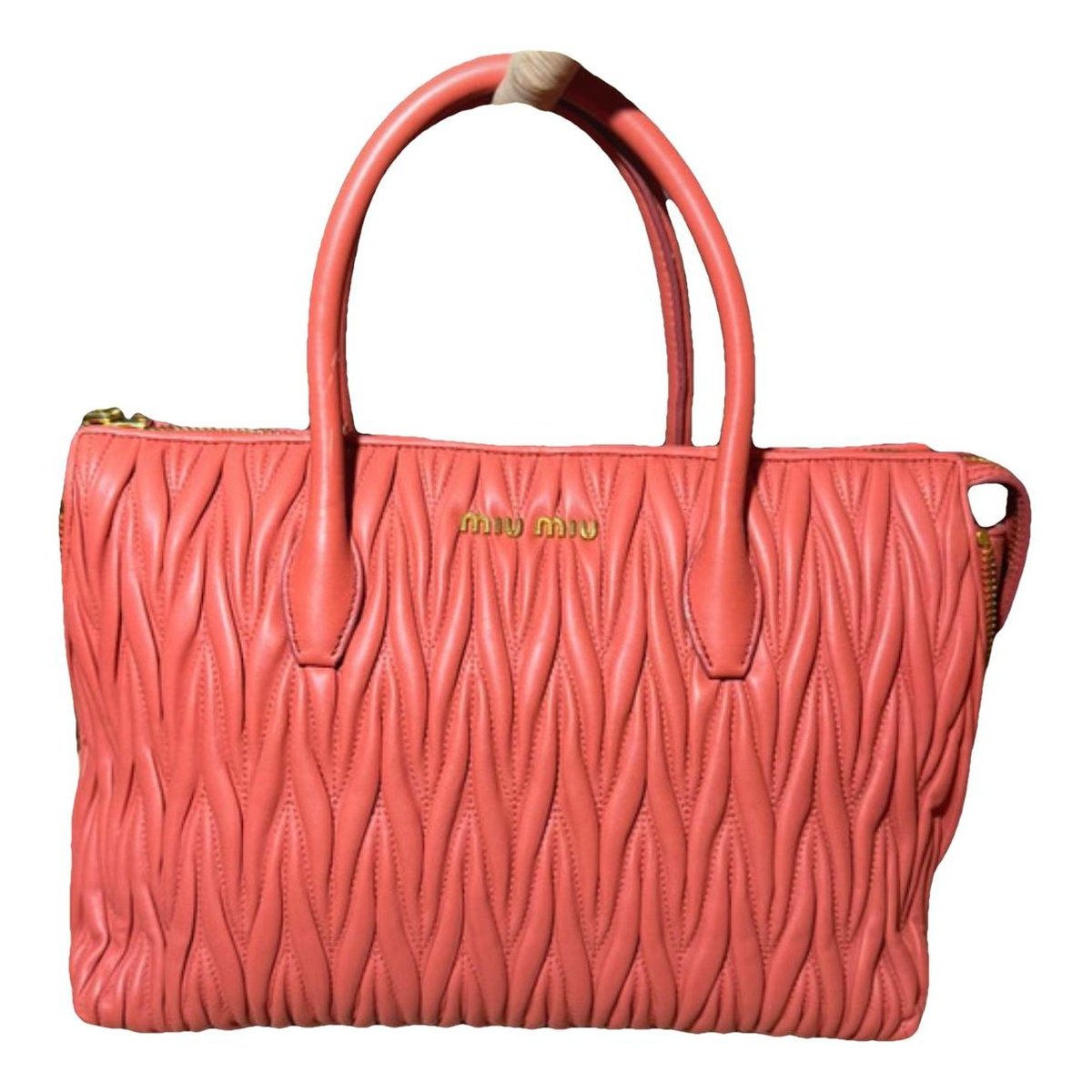 Matelassé leather handbag