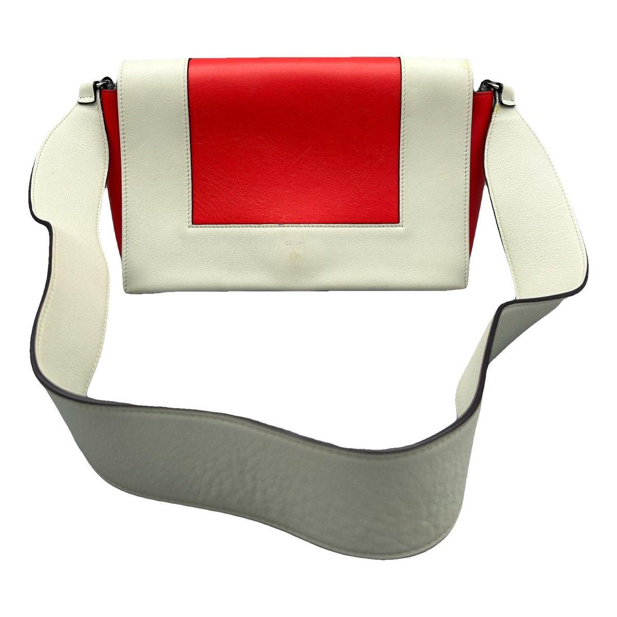 Frame leather handbag