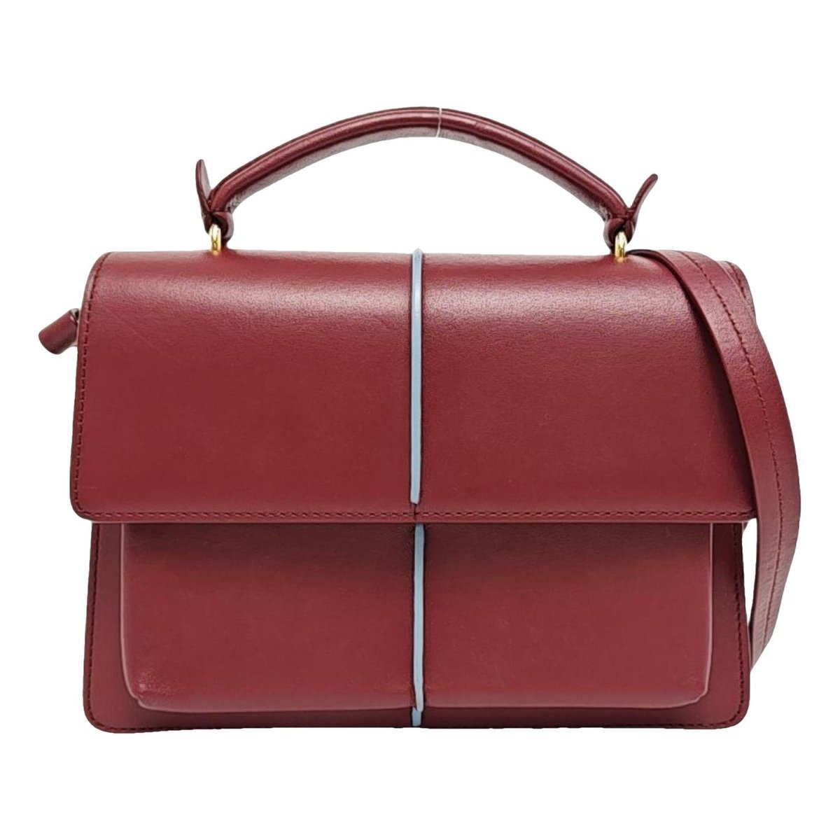 Trunk leather crossbody bag
