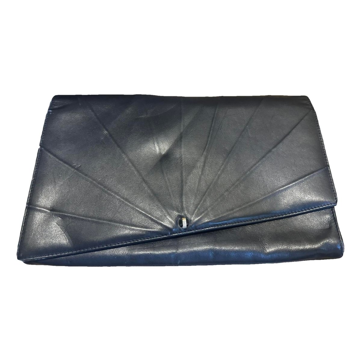 Leather clutch bag