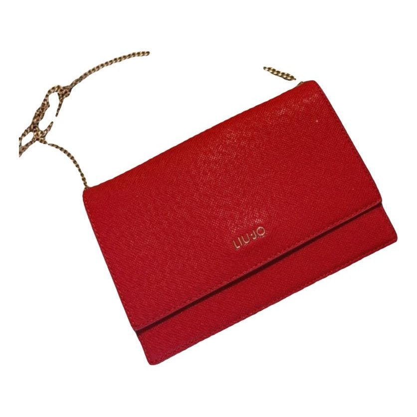Leather clutch bag