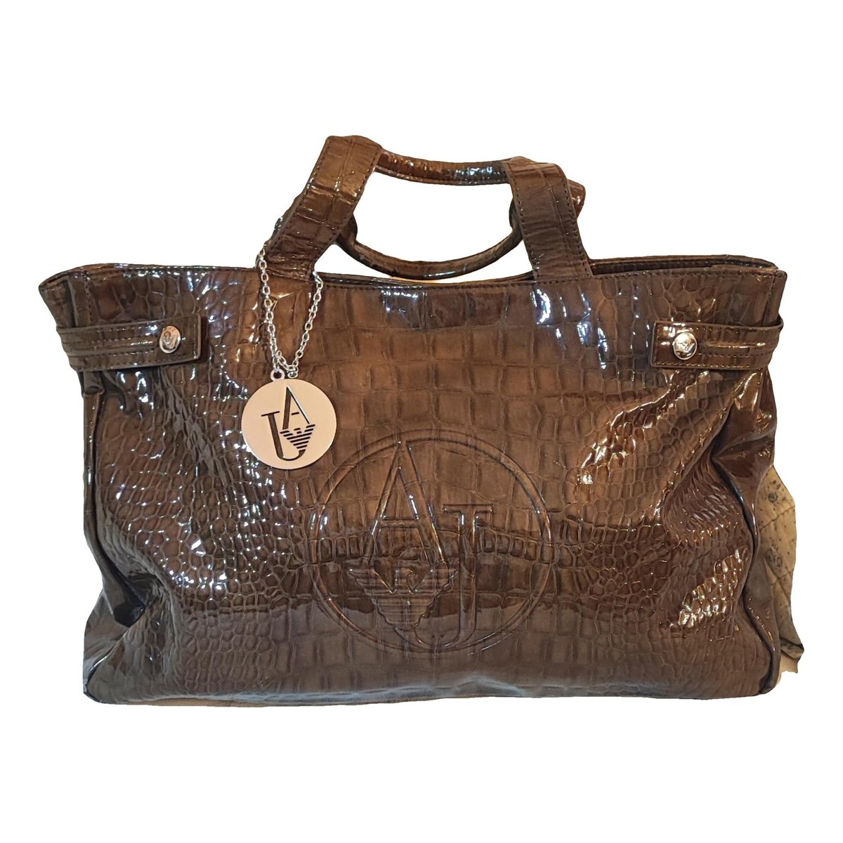 Patent leather handbag