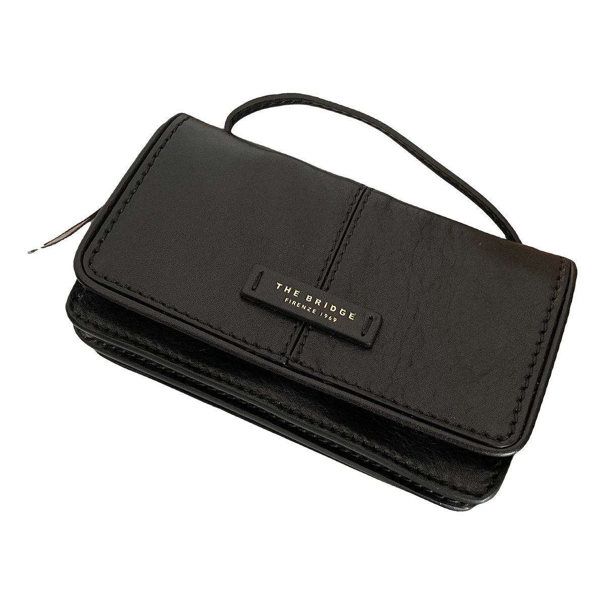 Leather clutch bag