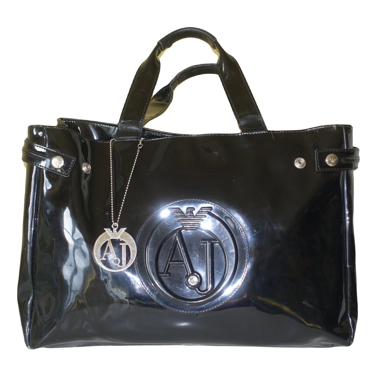 Patent leather tote