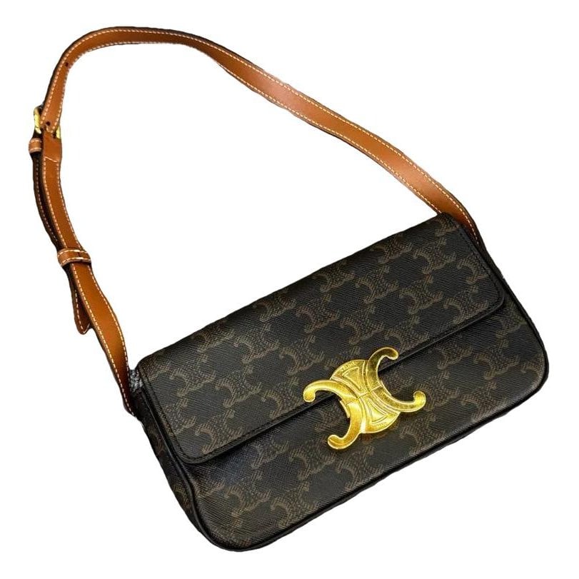 Triomphe vinyl handbag