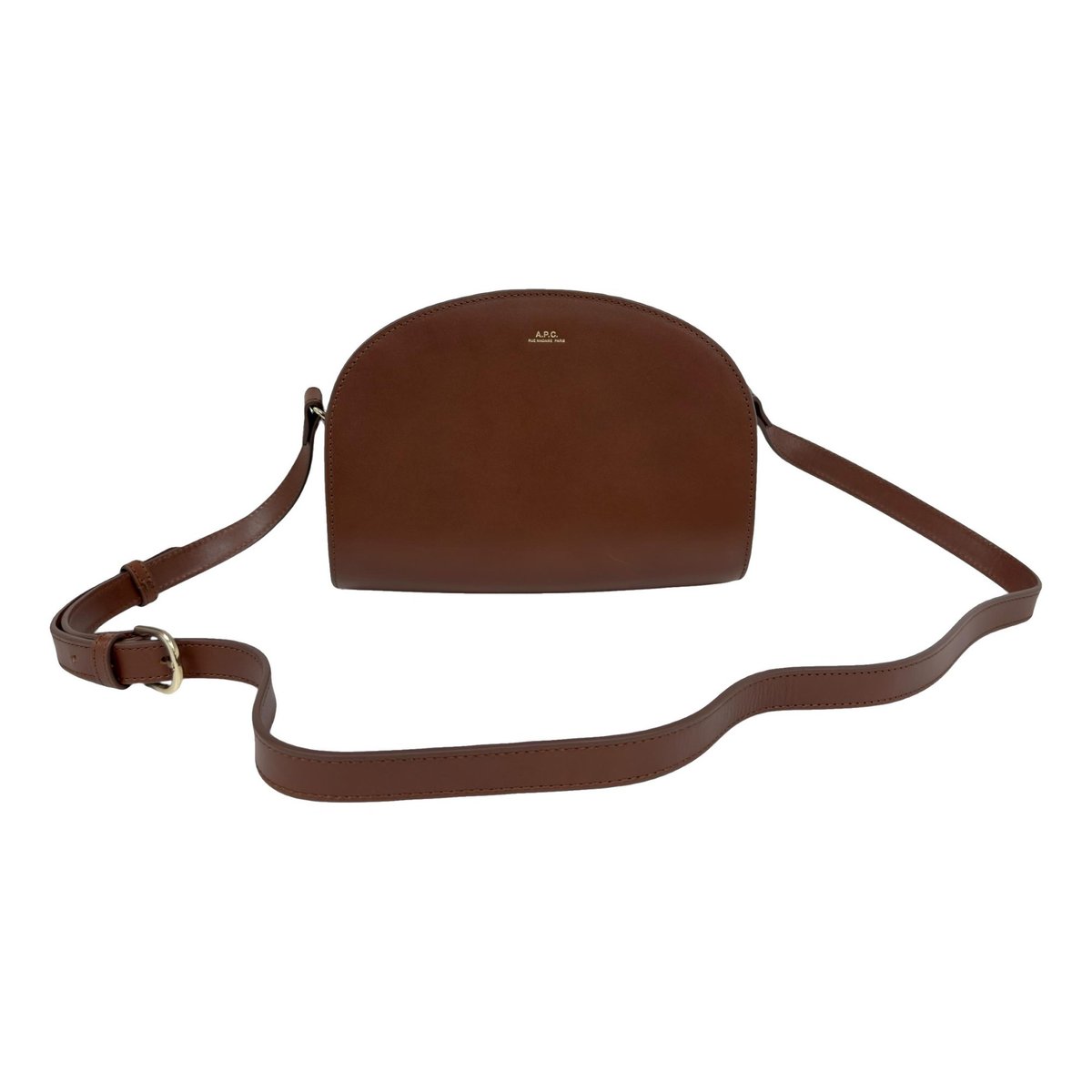 Demi-lune leather crossbody bag
