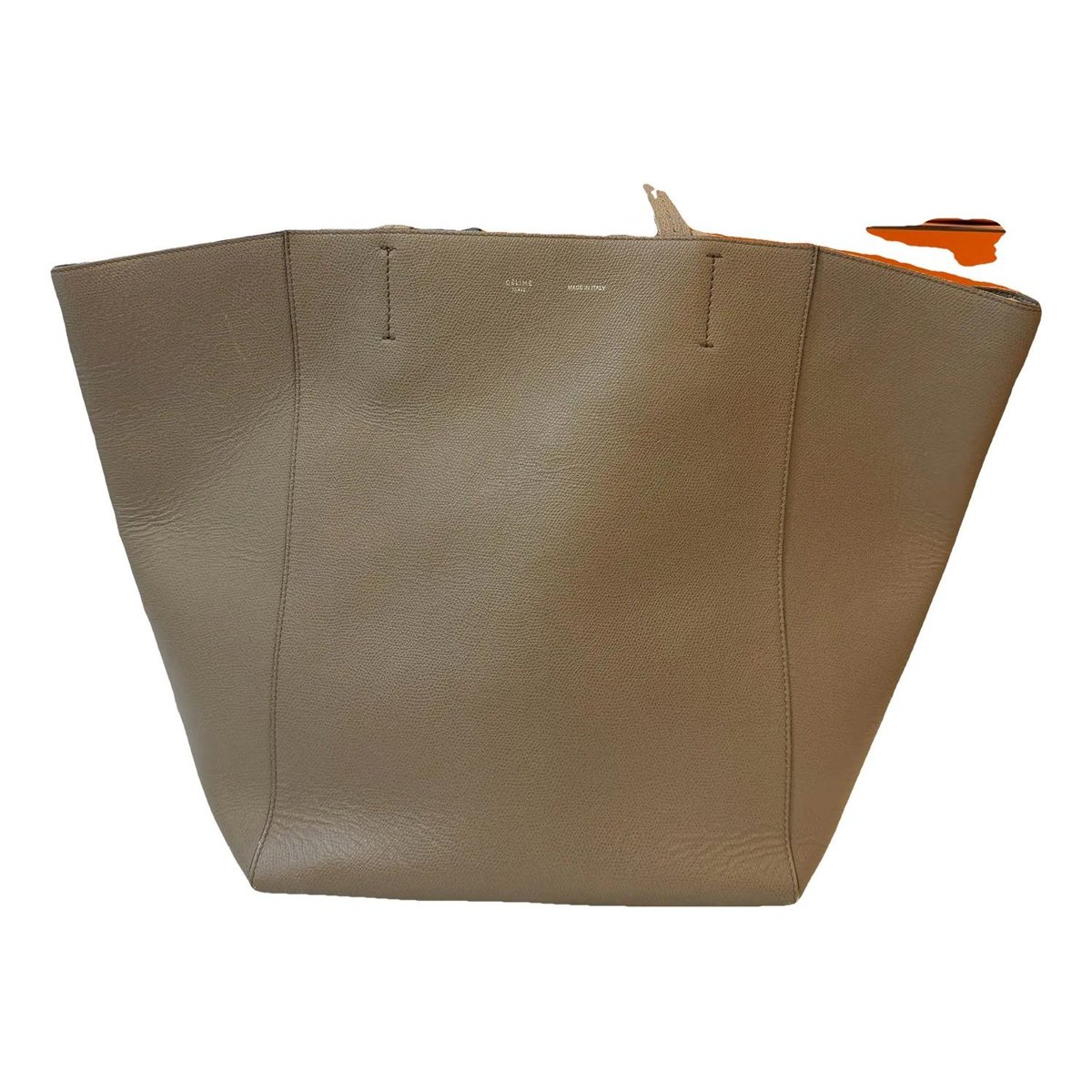 Cabas leather handbag