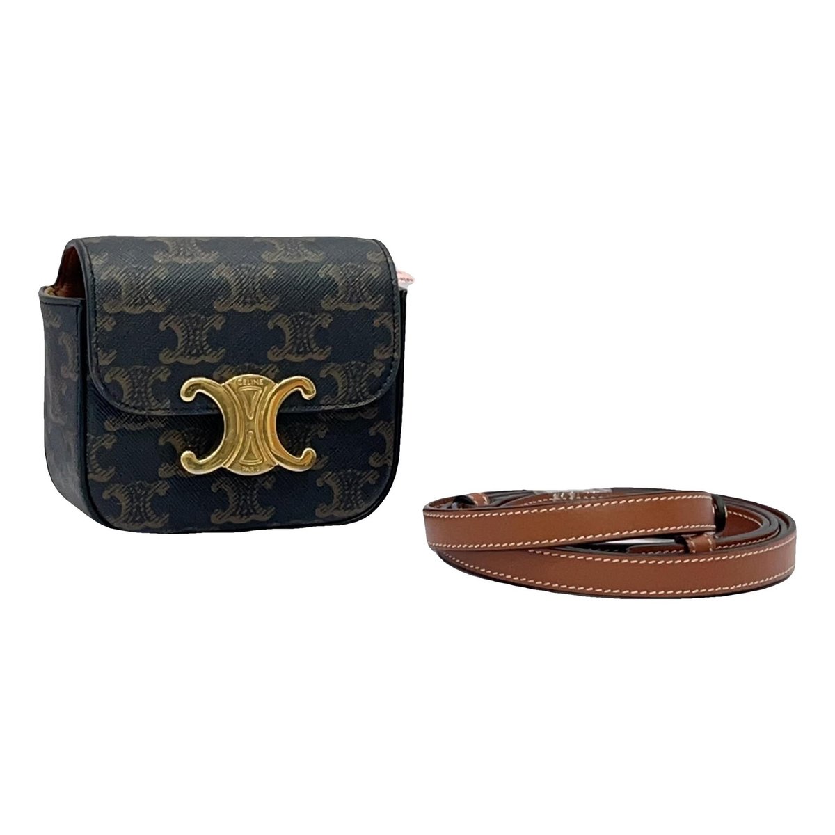 Triomphe leather handbag