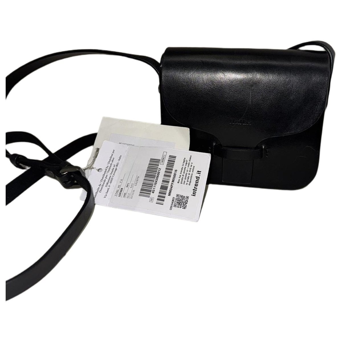 Leather clutch bag