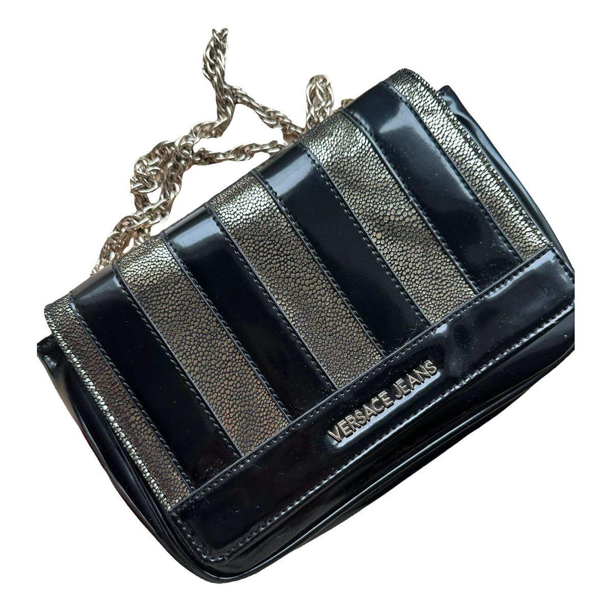 Patent leather handbag