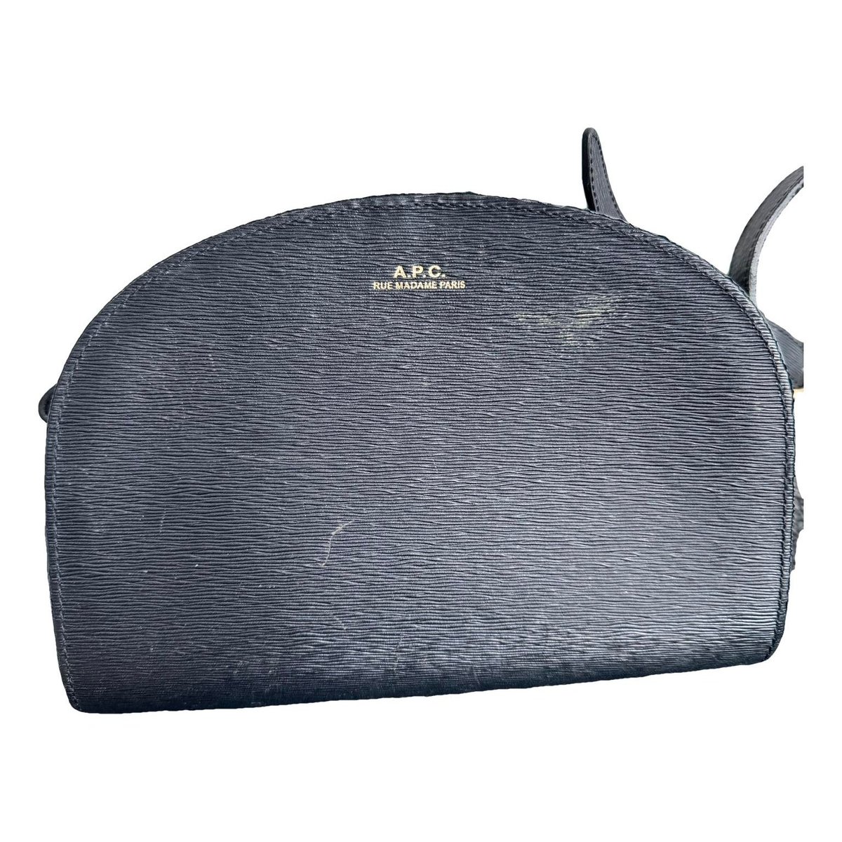Demi-lune leather handbag