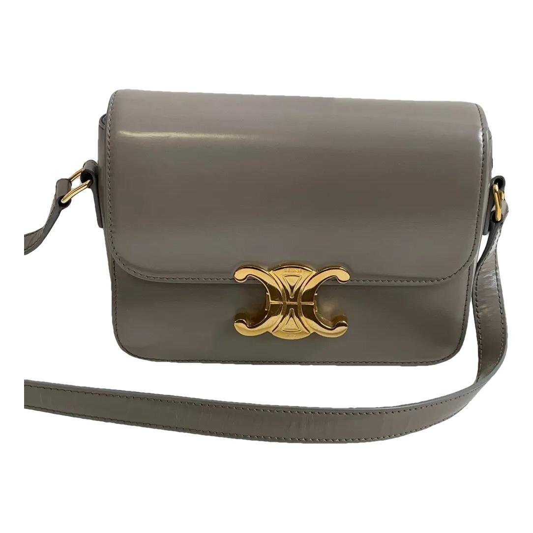 Triomphe leather handbag