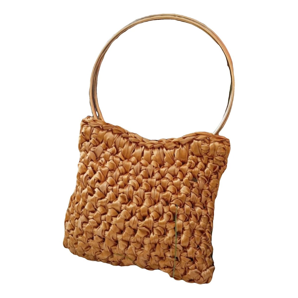 Crochet silk handbag