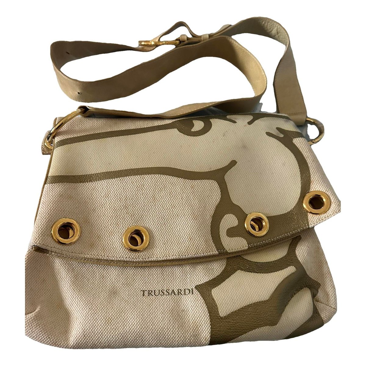 Linen crossbody bag