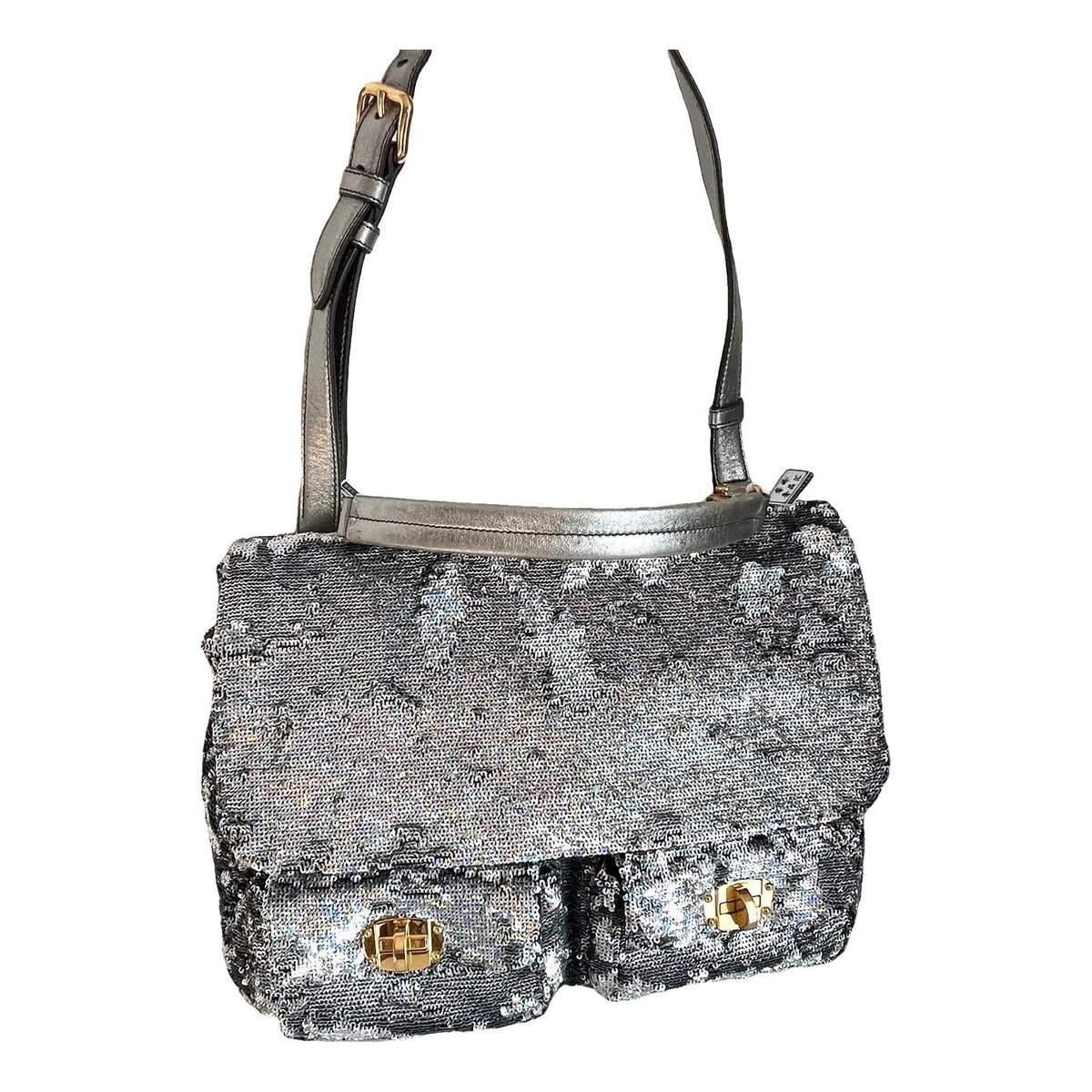 Pocket glitter handbag