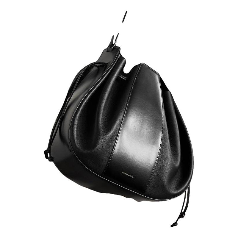 Bucket leather handbag