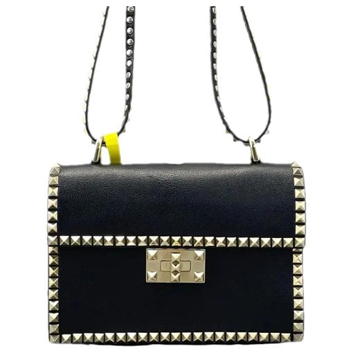 Rockstud leather crossbody bag