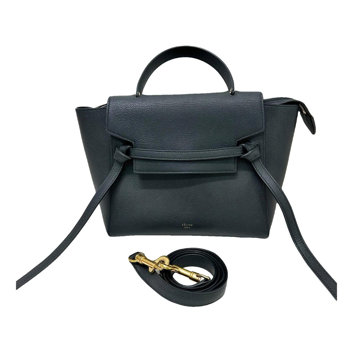 Belt leather handbag