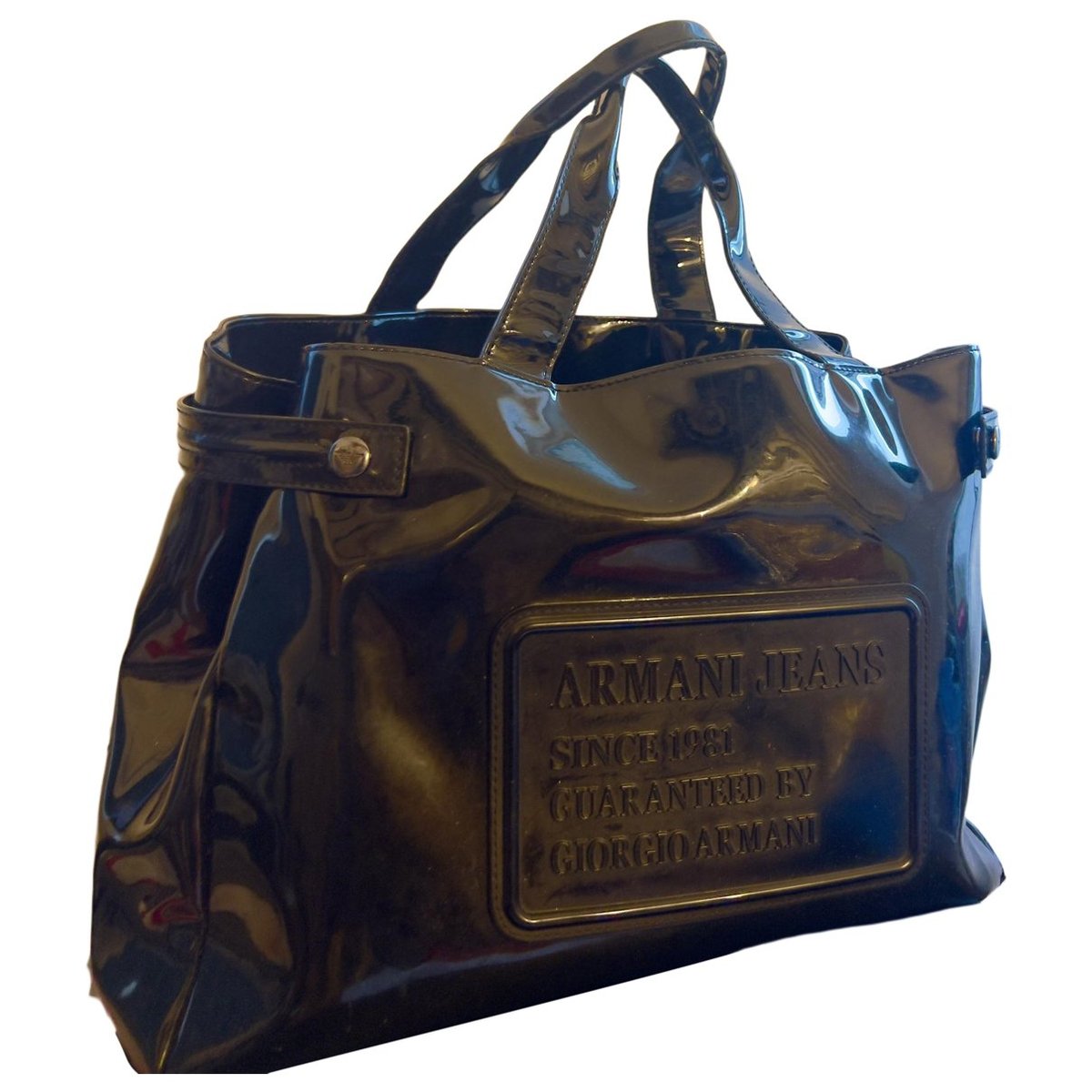 Patent leather handbag
