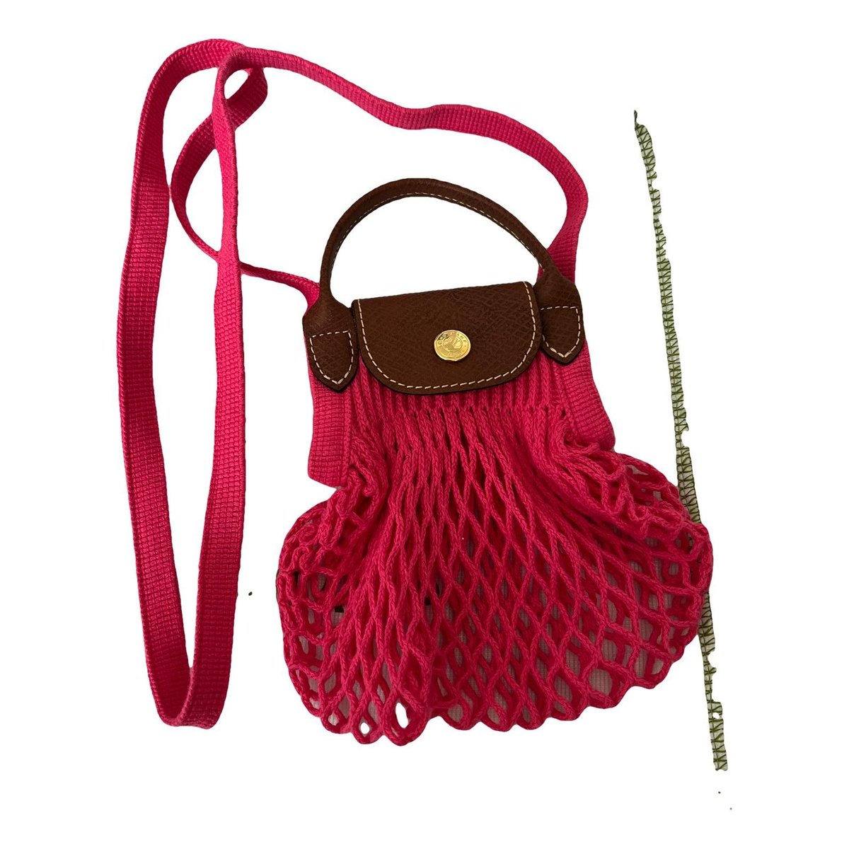 Pliage leather crossbody bag