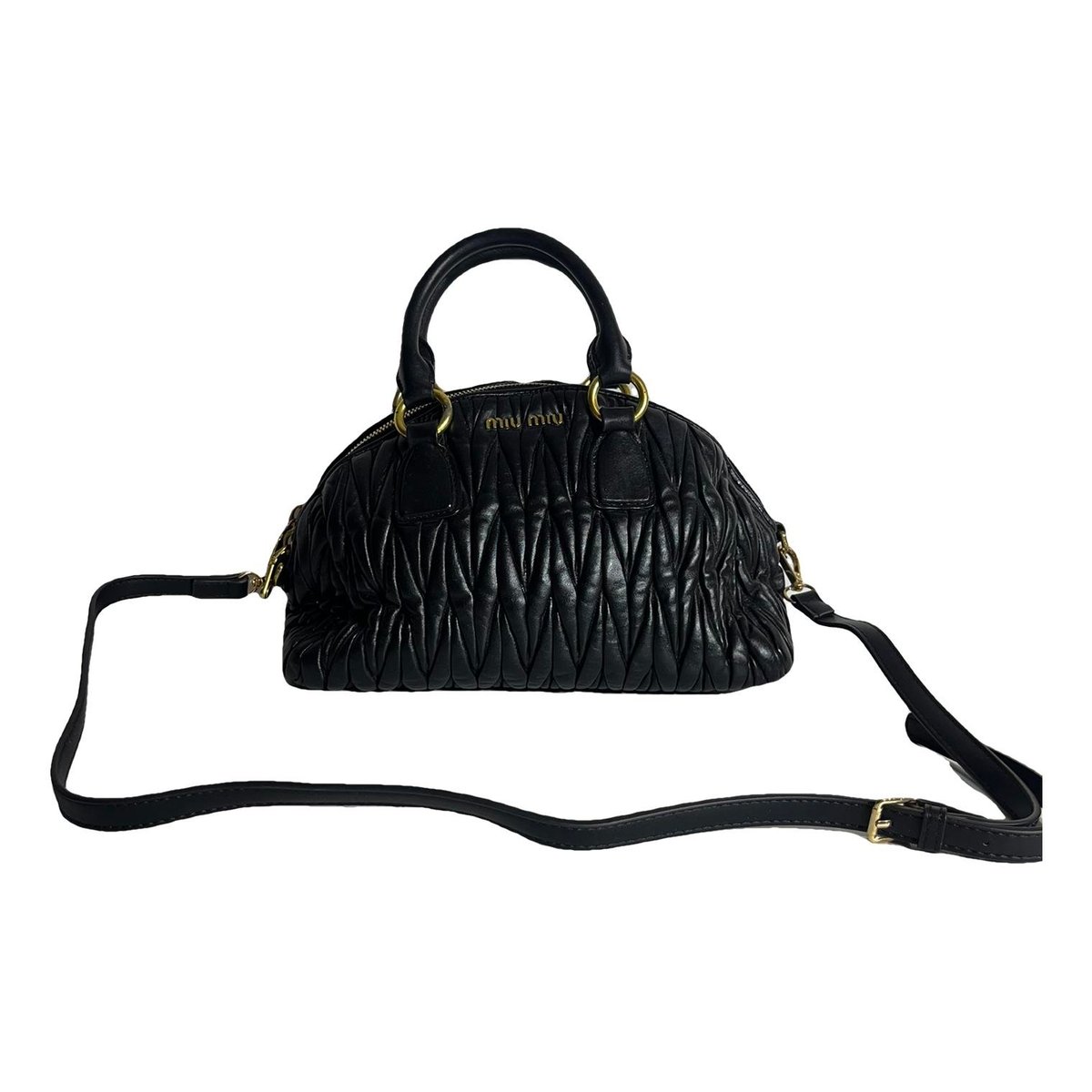 Matelassé leather handbag