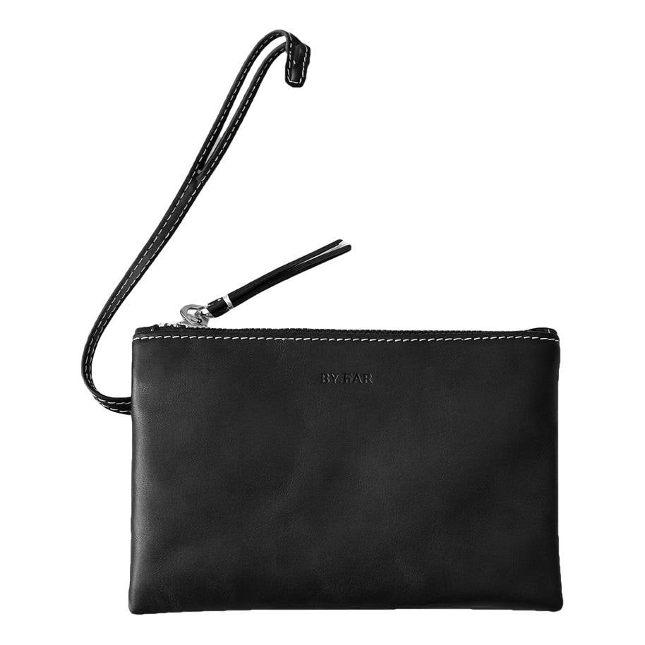 Leather clutch bag