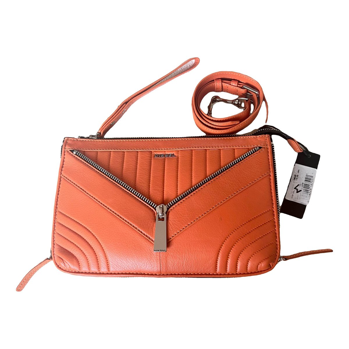 Leather clutch bag