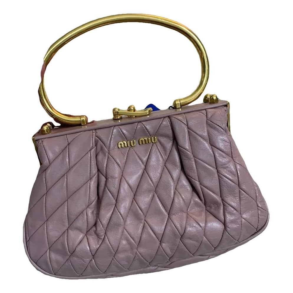 Miu Belle leather handbag