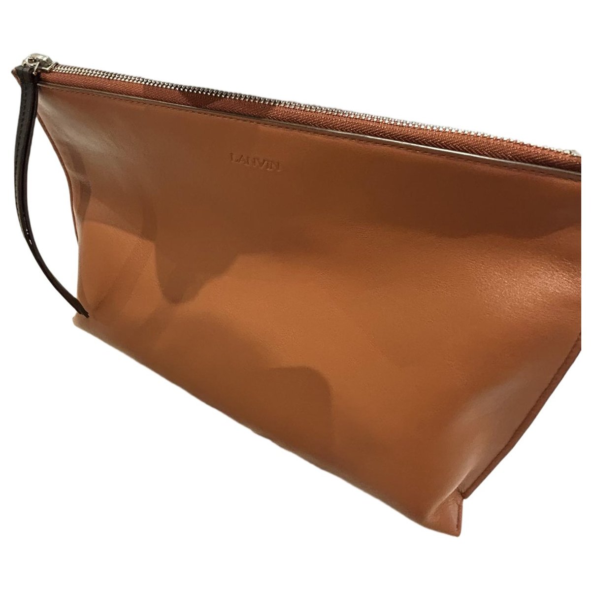 Leather clutch bag