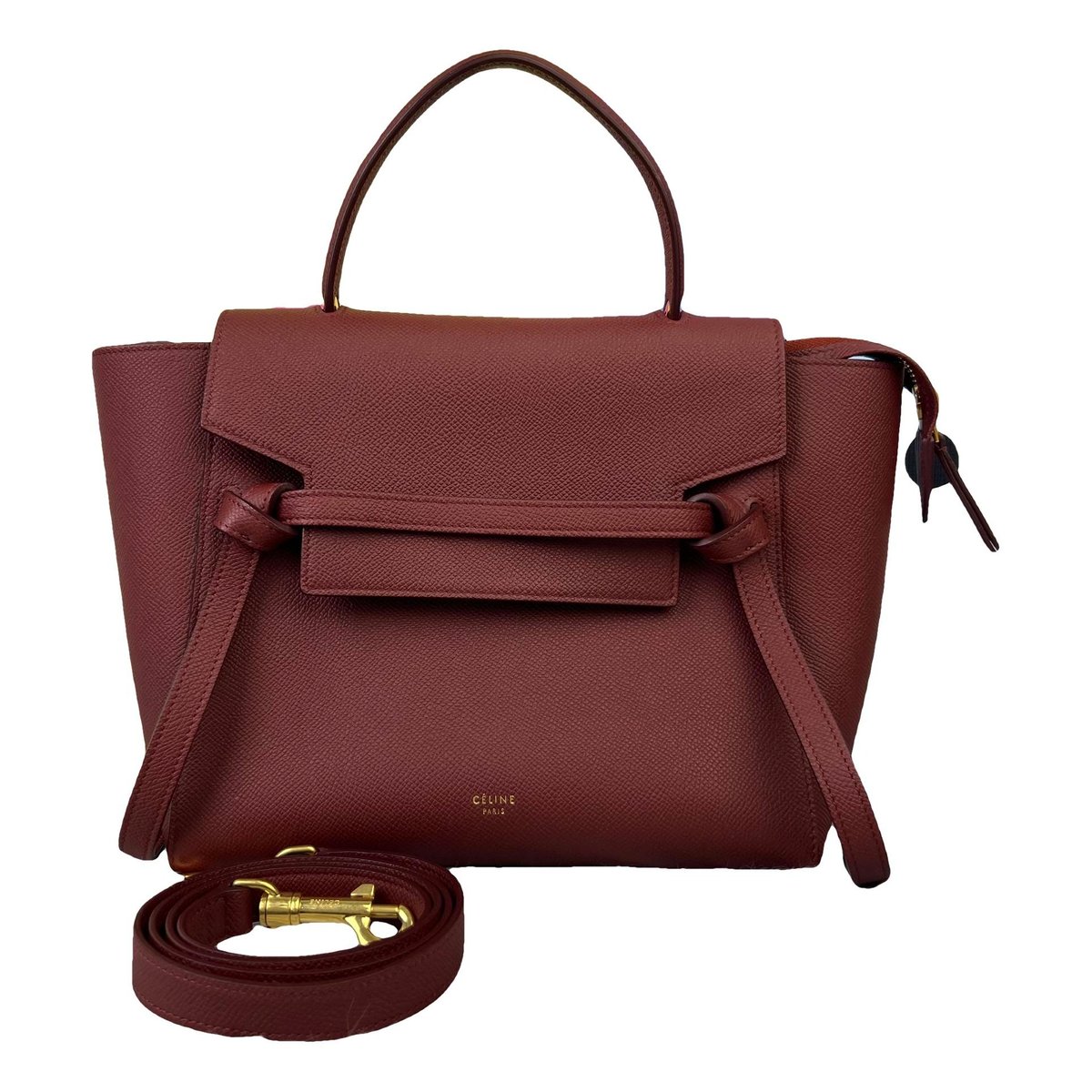 Belt leather handbag