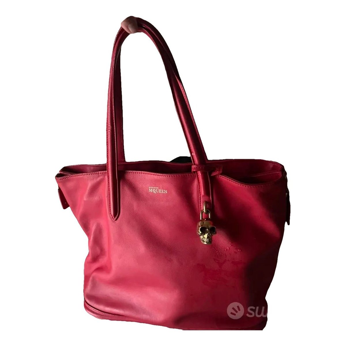 Zippé leather handbag