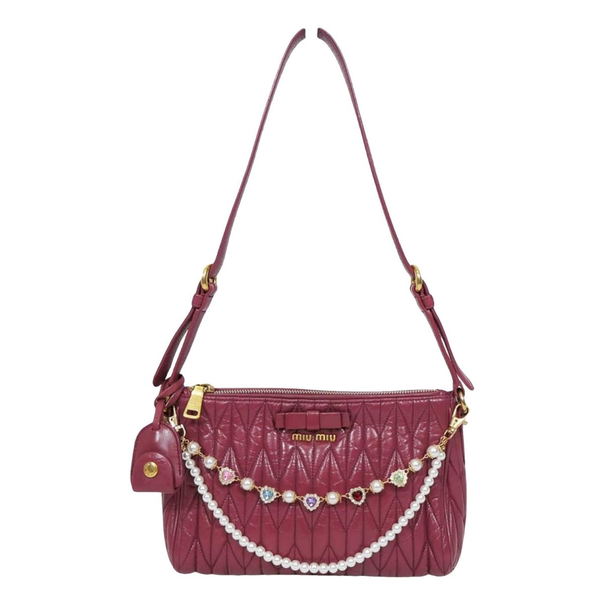 Matelassé leather handbag